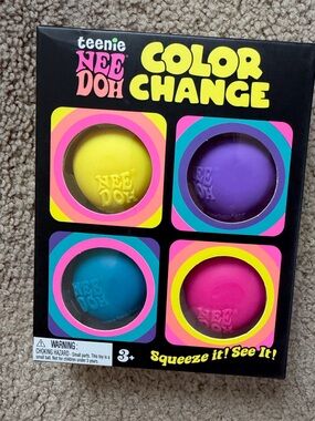 Teenie Nee Doh Color Change Squeeze Pack - Yellow, Purple, Blue, Pink